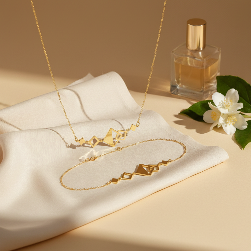 Ensemble Regards croisés en Or 18K