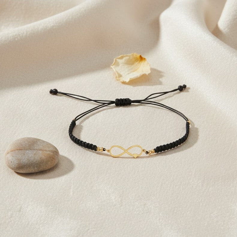 سوار لانهاية بخيط وذهب عيار 18