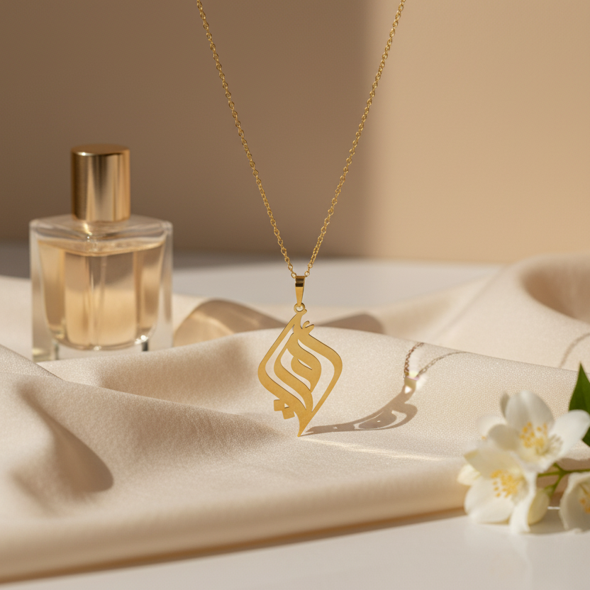 قلادة أومي من الذهب عيار 18 قيراطًا