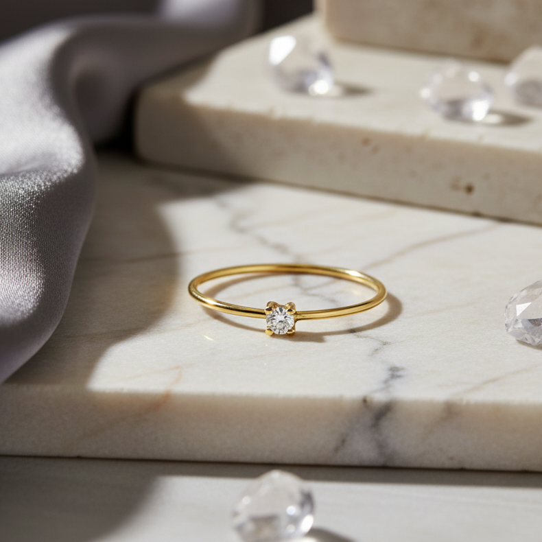 Petit Solitaire en Diamant