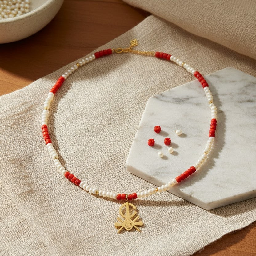 قلادة دراعة من الذهب عيار 18 قيراطًا