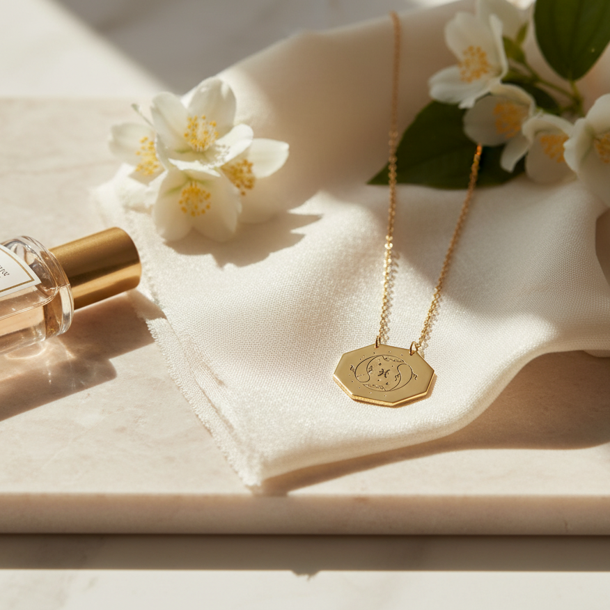 Collier Zodiac V1 Personnalisé en Or 18K