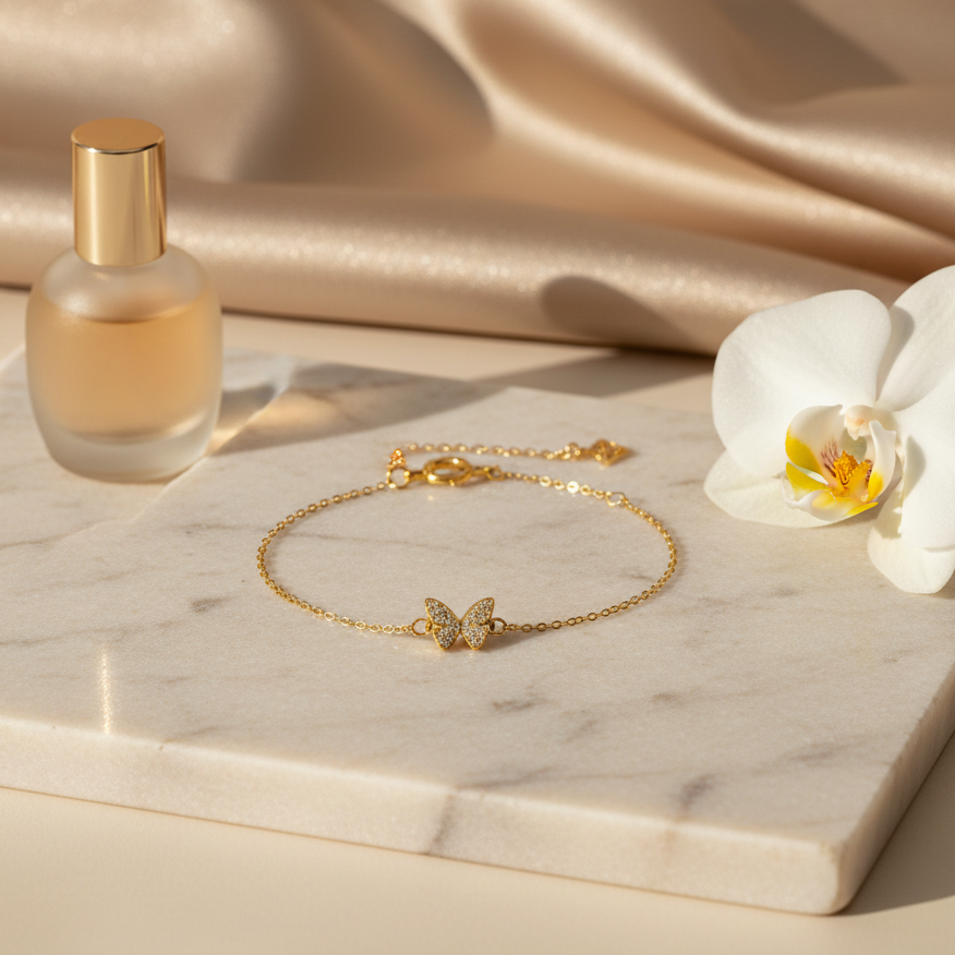 سوار الأناقة الراقية من الذهب عيار 18 قيراطًا