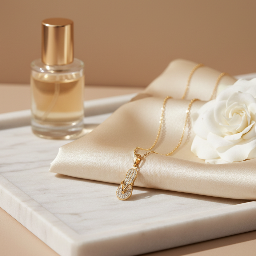 Collier Sandale en Or 18K