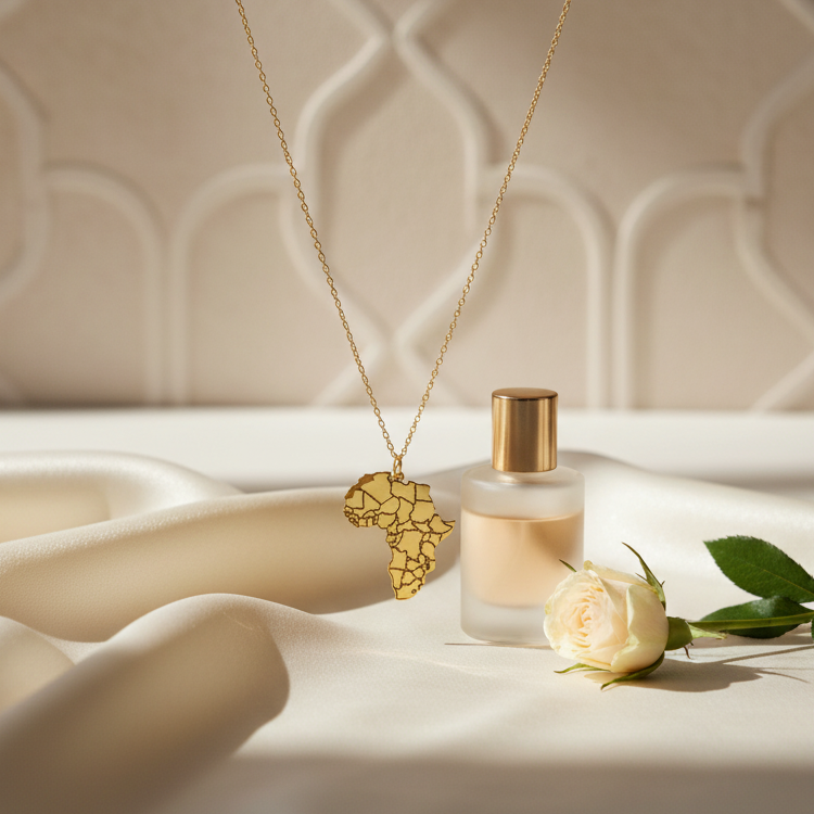 قلادة أفريقية من الذهب عيار 18 قيراطًا