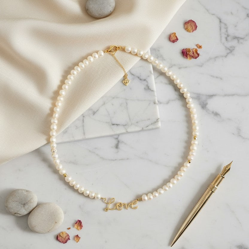 قلادة حب كلاسيكية من الذهب عيار 18 قيراطًا