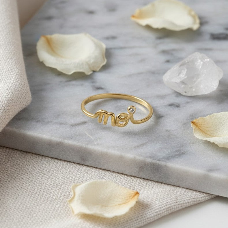 خاتم Moi من الذهب عيار 18 قيراطًا