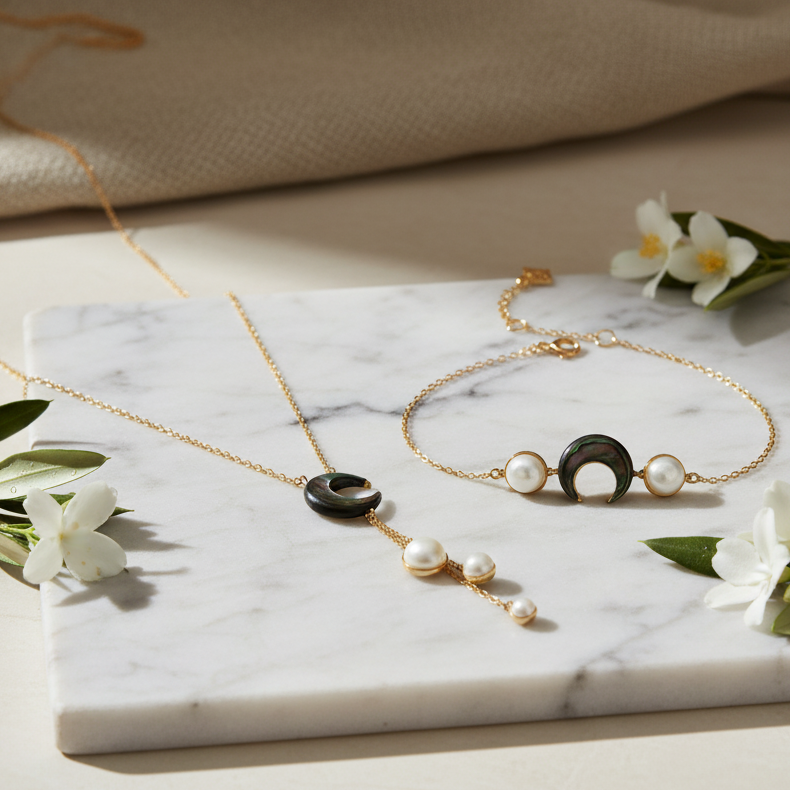 Ensemble Nuit étoilée en Or 18K