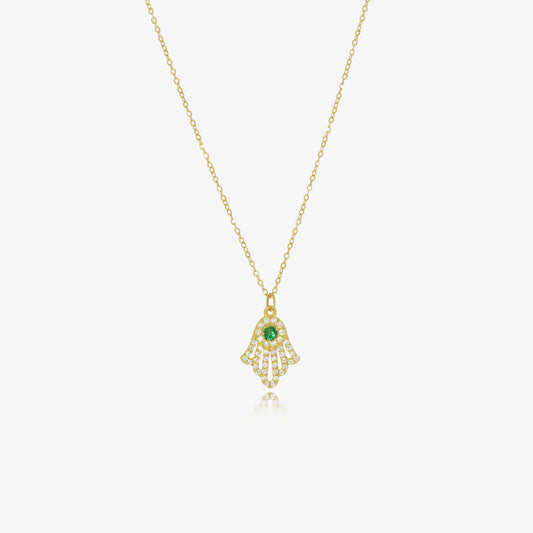 Collier Shining khmissa en Or 18K