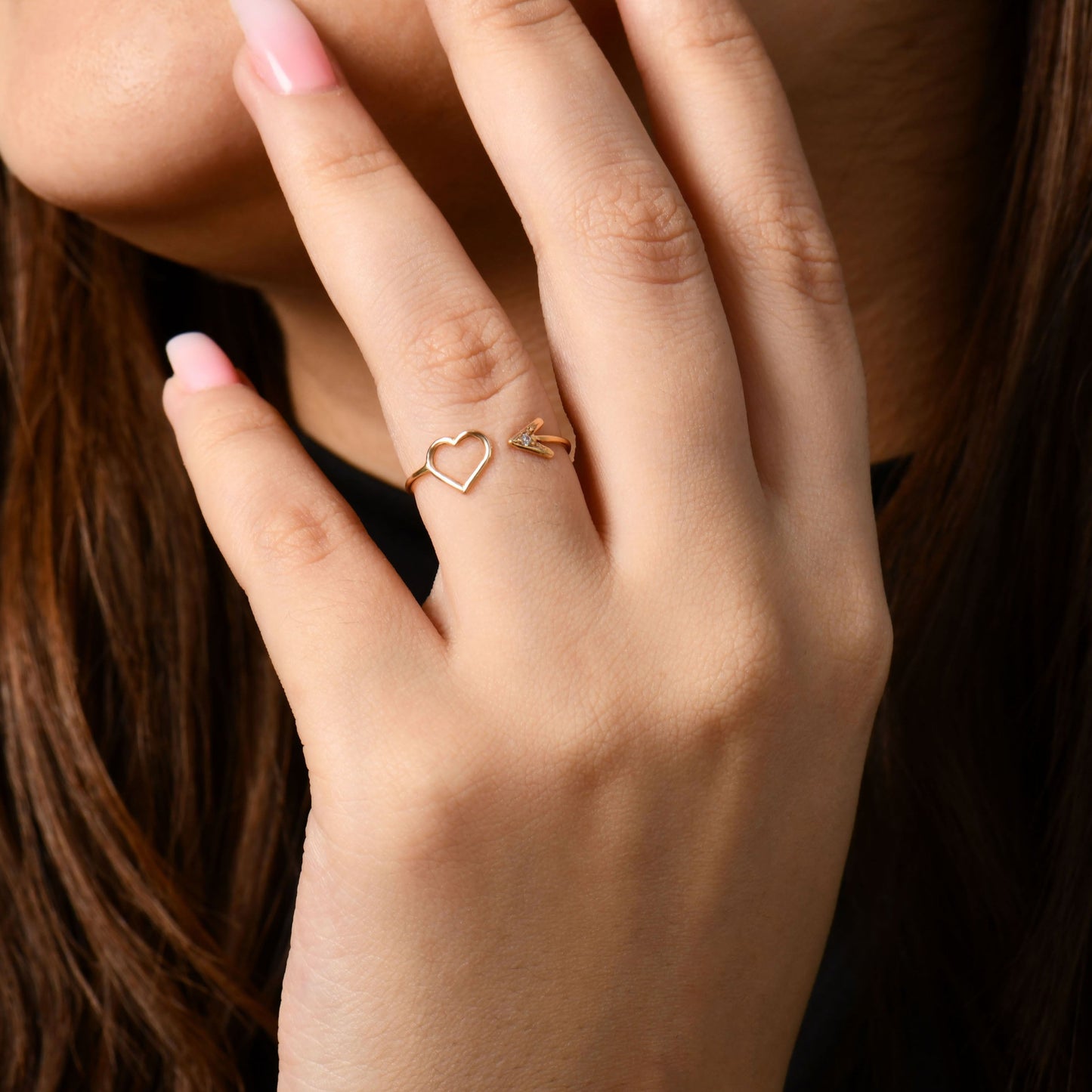 Bague To The Heart ( Avec Pierre ) en Or 18K