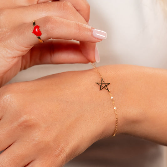 Bracelet Étoile En Or 18K