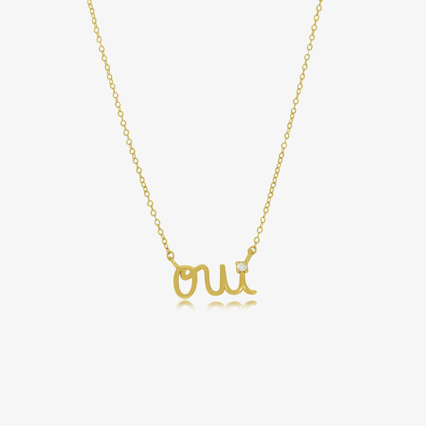 Collier Oui en Or 18K