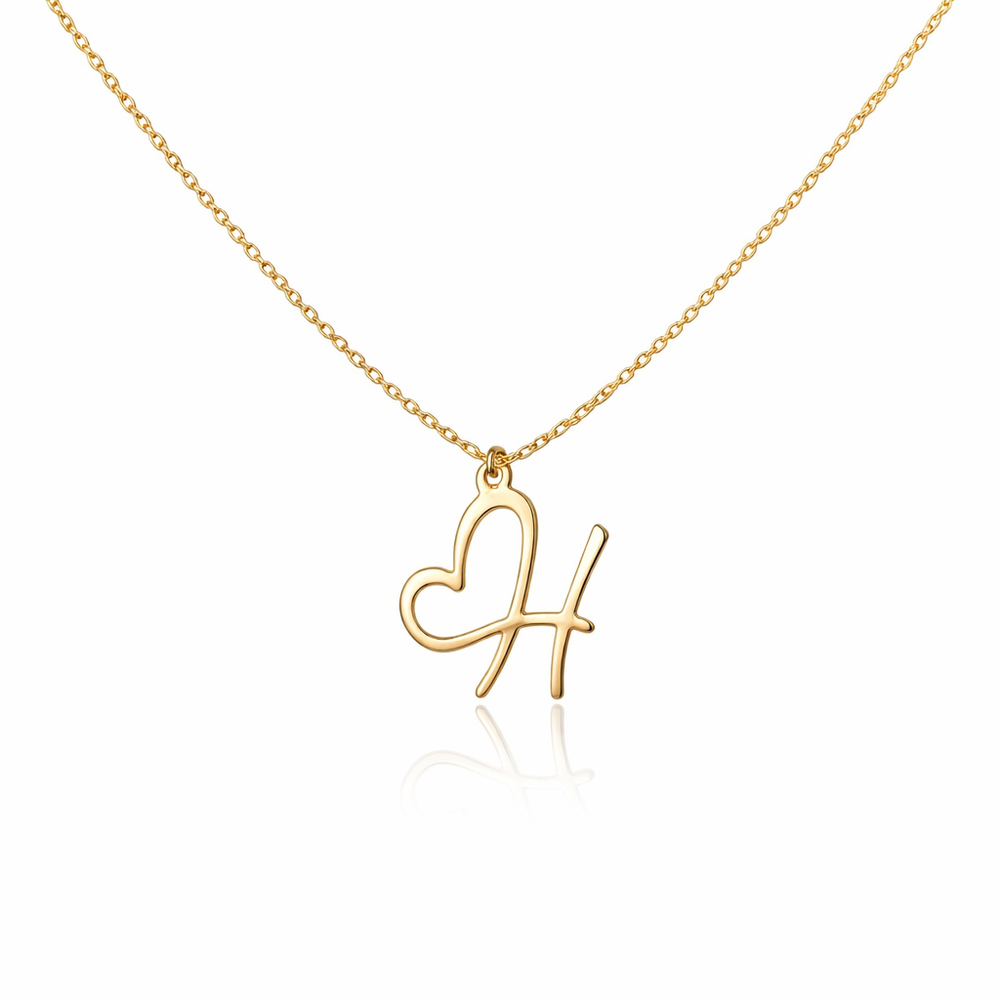 Collier Initiale Cœur Personnalisée