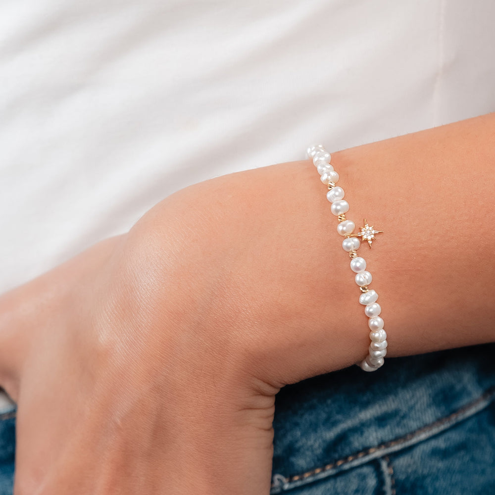 Bracelet espoir en Or 18K et perles de culture