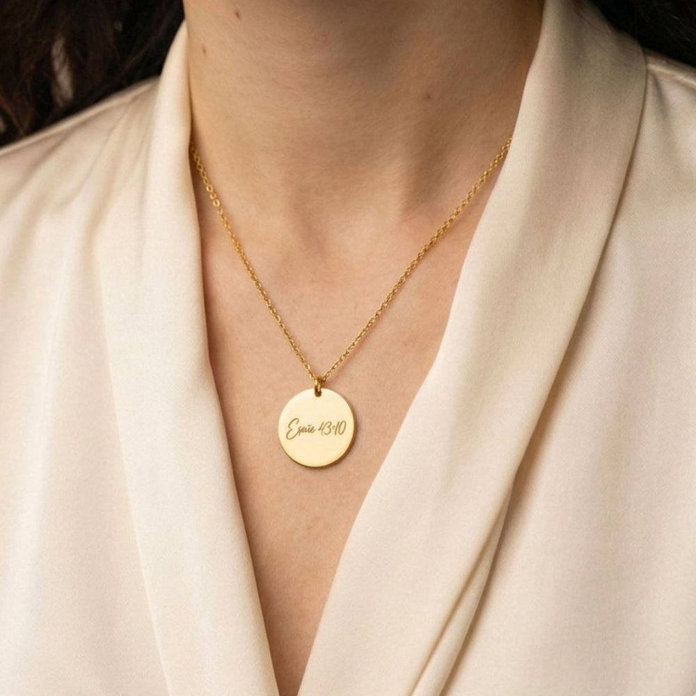 Collier Foi Intemporelle personnalisé en Argent