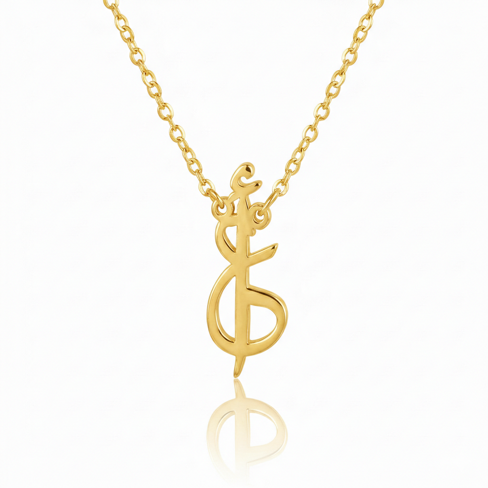 Collier Initiales fusion Personnalisé en Argent