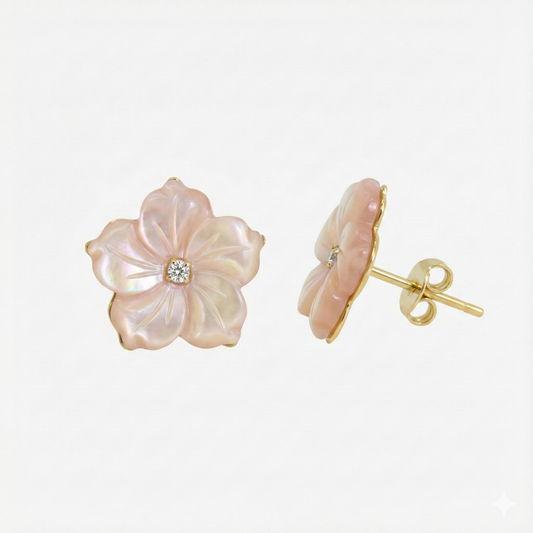 Boucles d’oreilles Fleur de Pureté En Or 18K