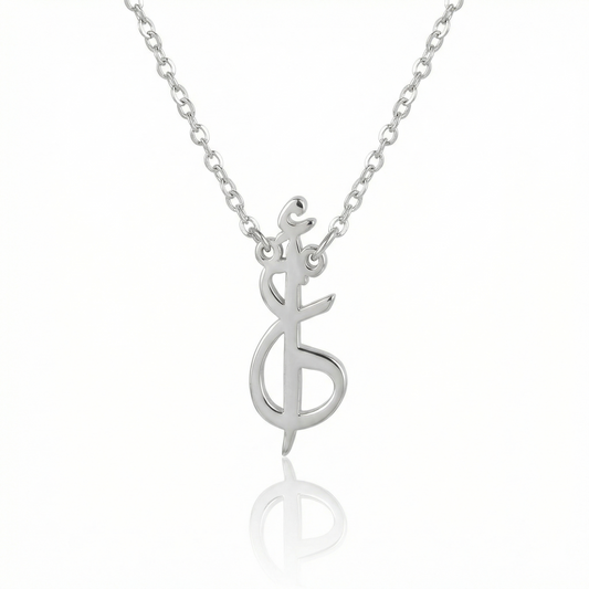 Collier Initiales fusion Personnalisé en Argent