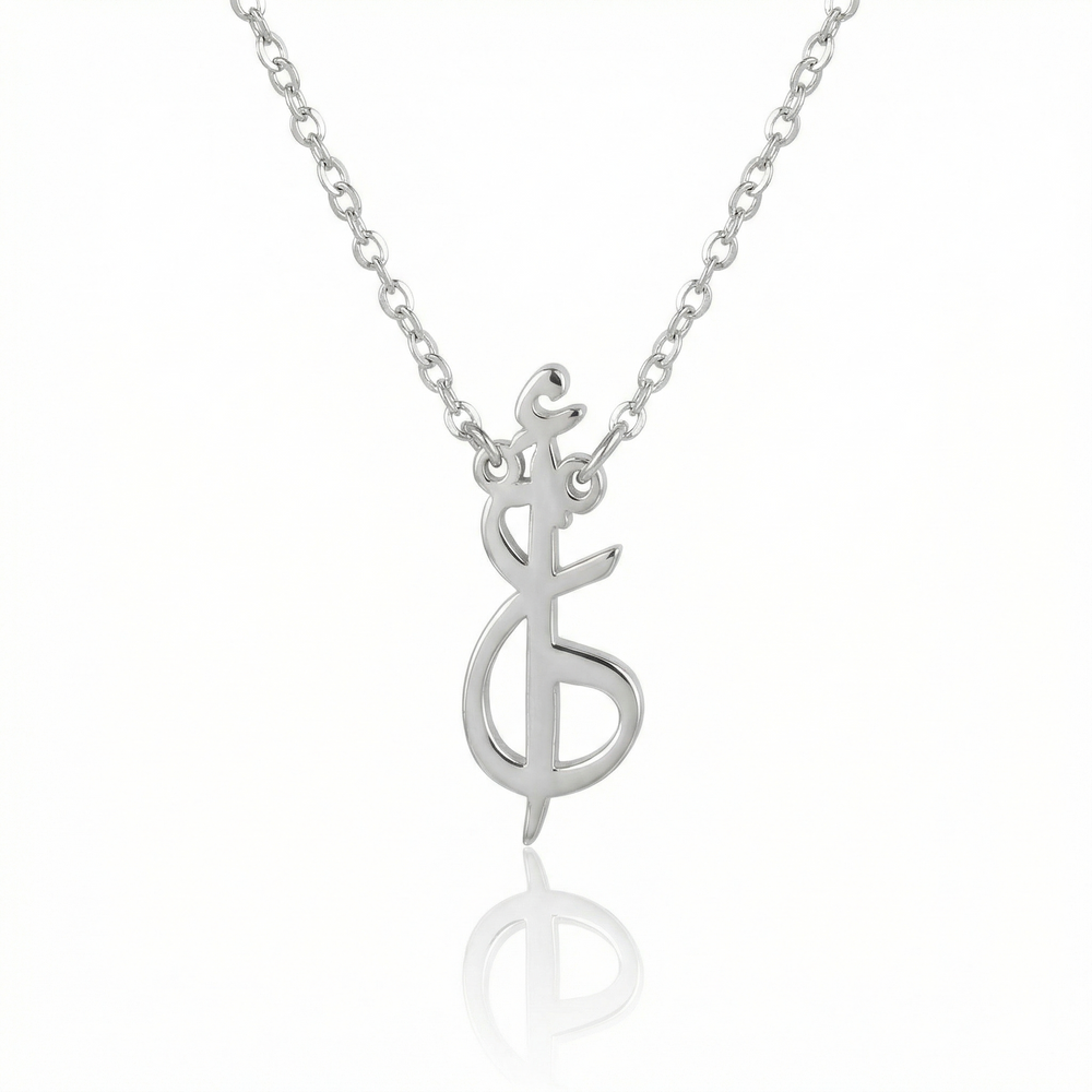 Collier Initiales fusion Personnalisé en Argent