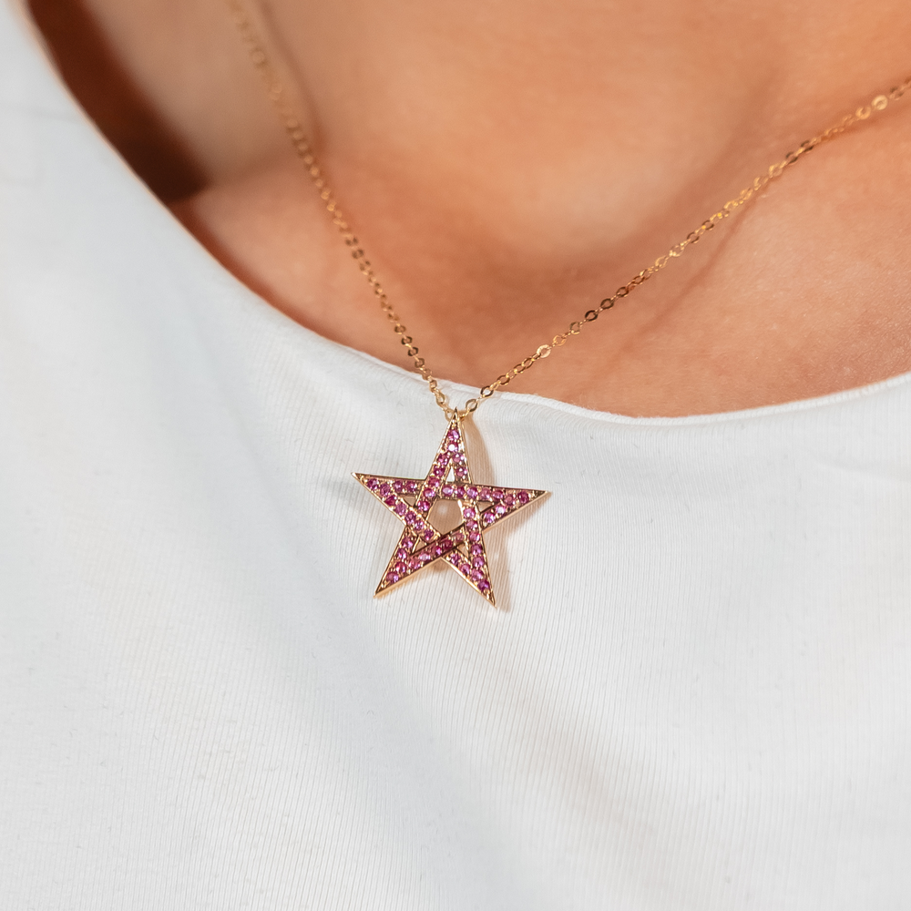 Collier Victoire Rouge en Or 18k