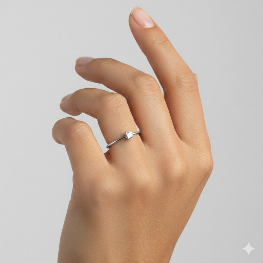 سوليتير بيورتي من ذهب عيار 18 قيراط