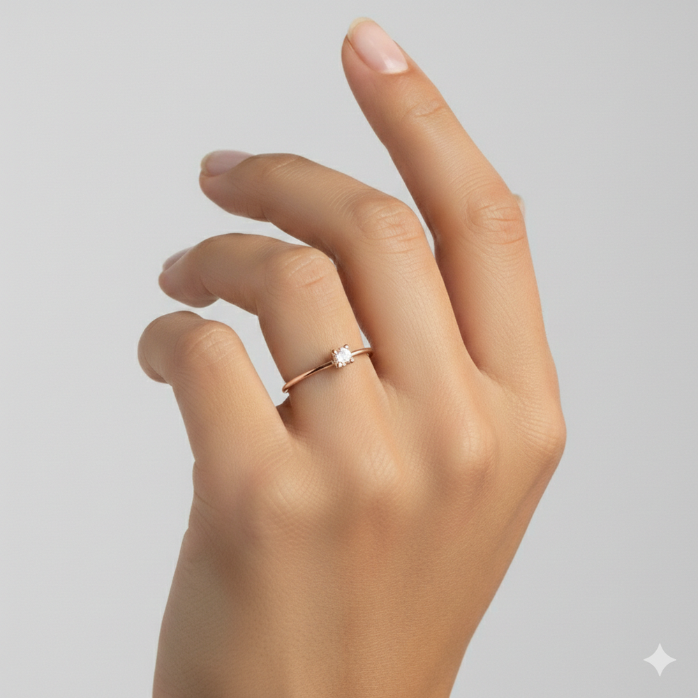 سوليتير بيورتي من ذهب عيار 18 قيراط