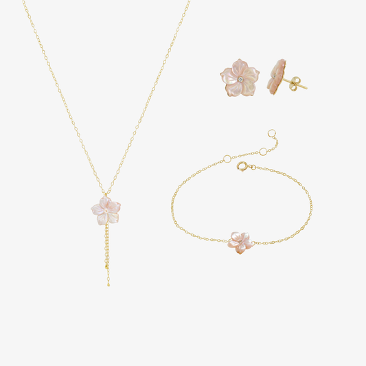 Ensemble Fleur de Pureté en Or 18K