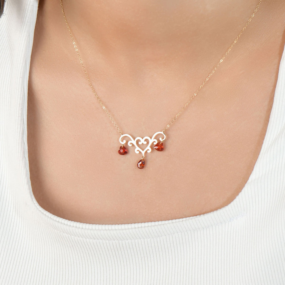 Collier Cœur Ardent En Or 18K