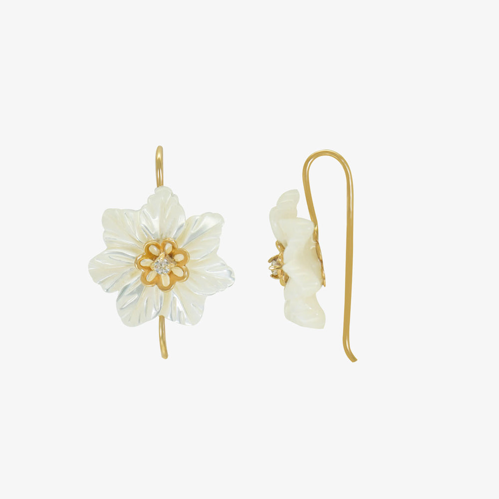 Boucles d’oreilles Fleur de Nacre En Or 18K