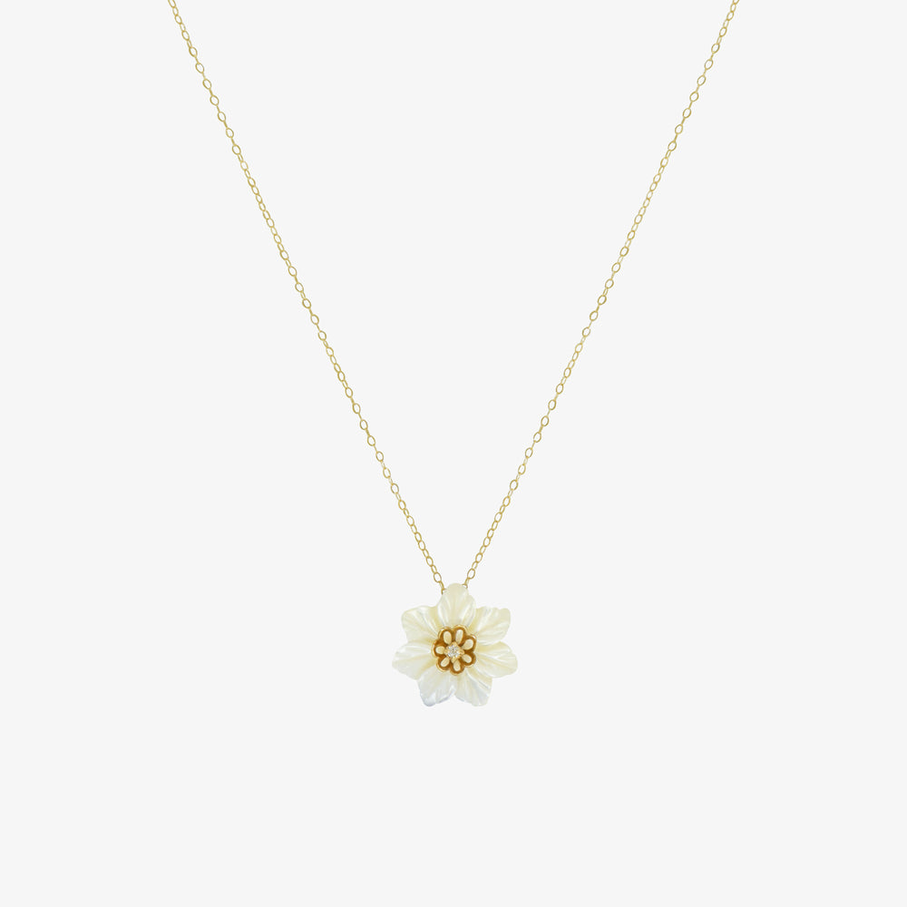 Collier Fleur de Nacre En Or 18K
