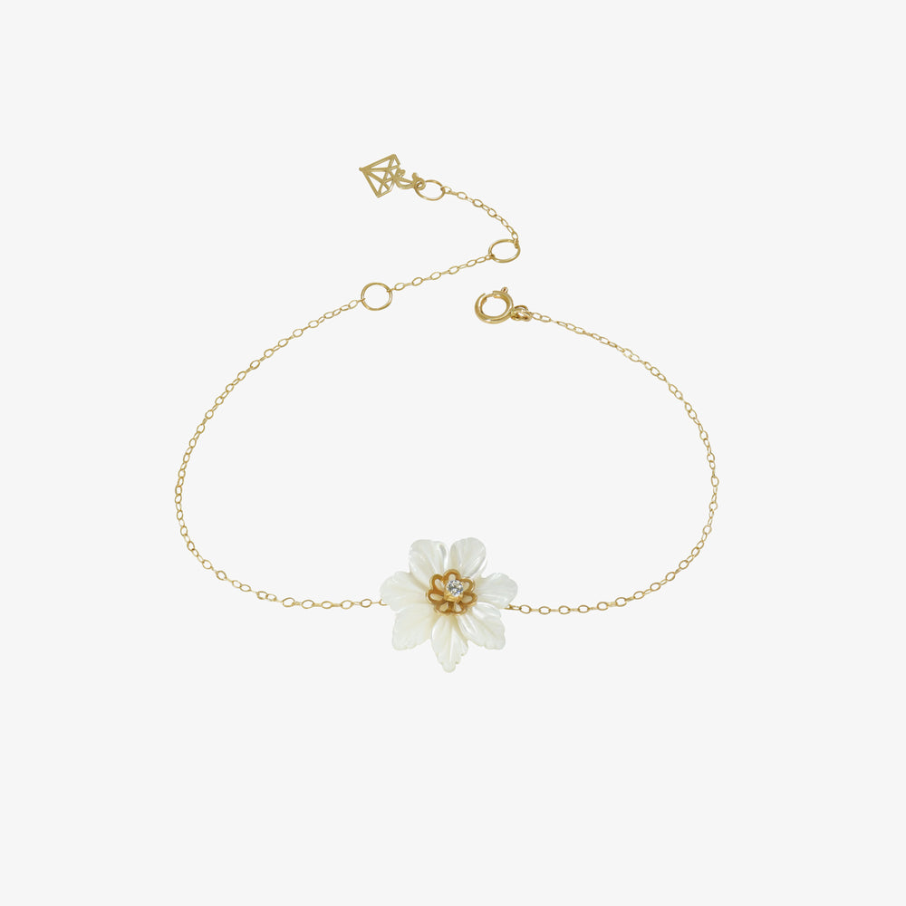 Bracelet Fleur de Nacre En Or 18k