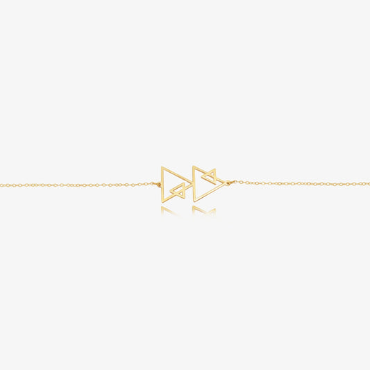 Bracelet Triangle d'OR en Or 18K