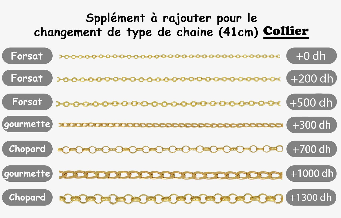 Ensemble  Tifinagh Personnalisé en Or 18K