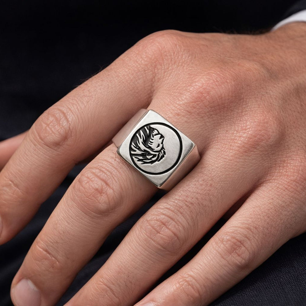 Bague Lion d'Atlas en Argent