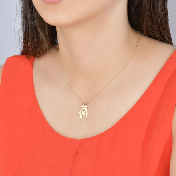 Collier Happy Family en Or 18K - Secondary View