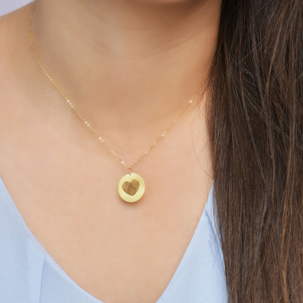 Collier d'empreinte digitale en Or 18K - Secondary View