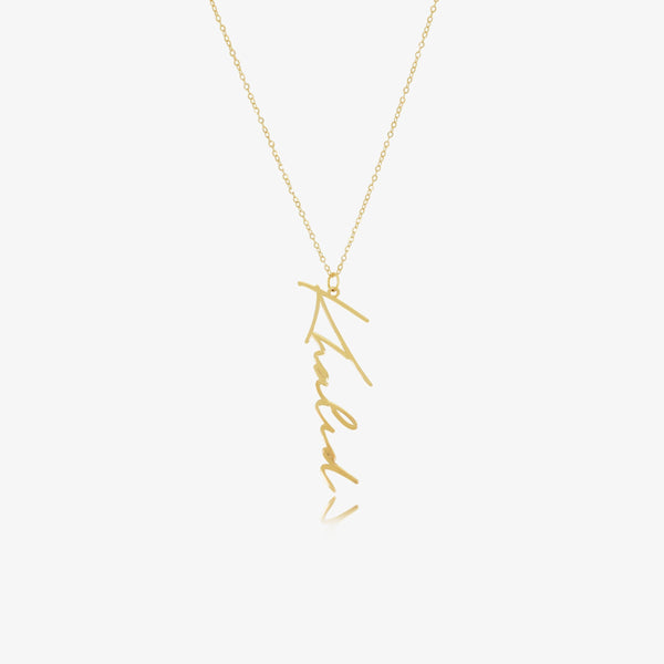 Collier Prénom Signature En Or 18K