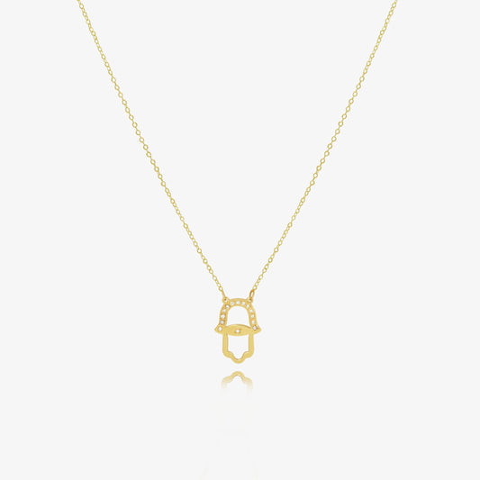 Collier Ain  Khmissa en Or 18K