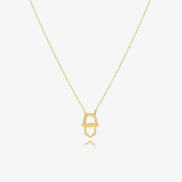 Collier Ain  Khmissa en Or 18K