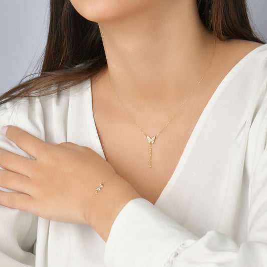 Ensemble Papillon en Or 18k