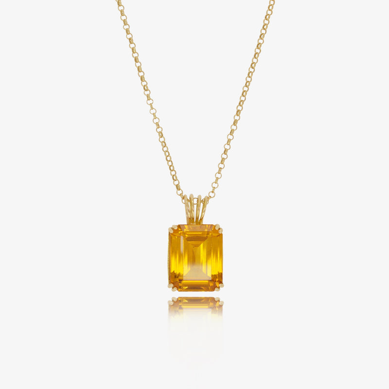 Collier Citrine naturelle en Or 18k