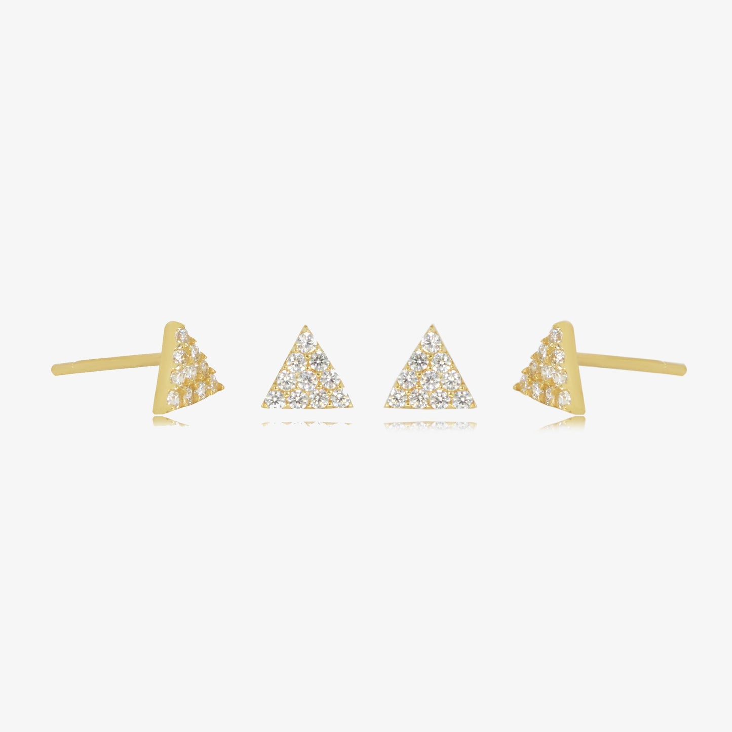 Boucle Stud Pyramide en Or 18K