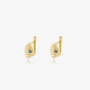 18K Gold Eye Earring