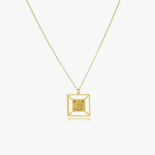 Collier Cubic QR En Or 18K