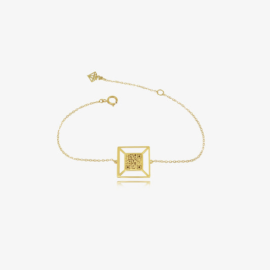 Bracelet QR Carte de Visite En Or 18K