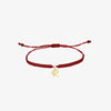 Personalized Cord Bracelet with Initial in 18K Gold