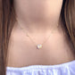 Collier Cristal heart en Or 18K