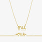 Ensemble Collier+ Bracelet Oui en Or 18K