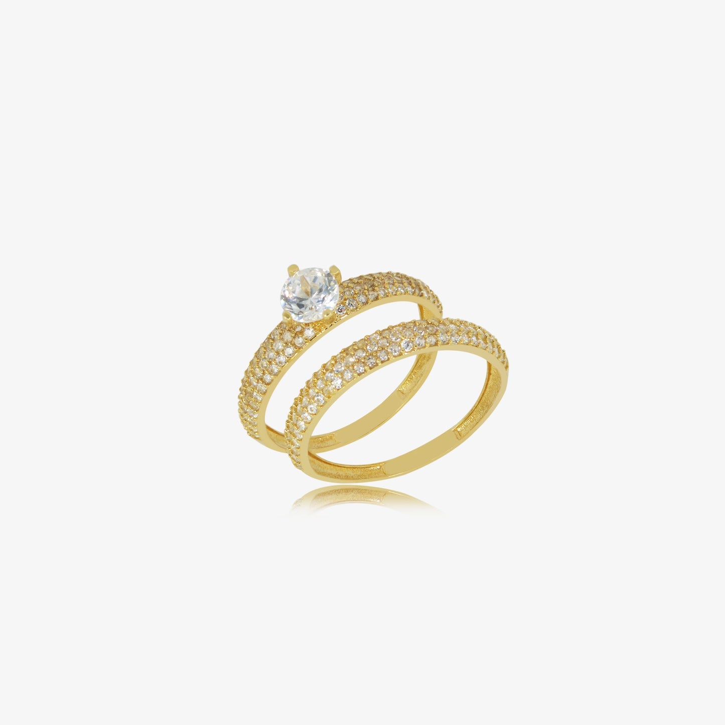 Bague Mariage Solitaire Mireilla en Or 18K