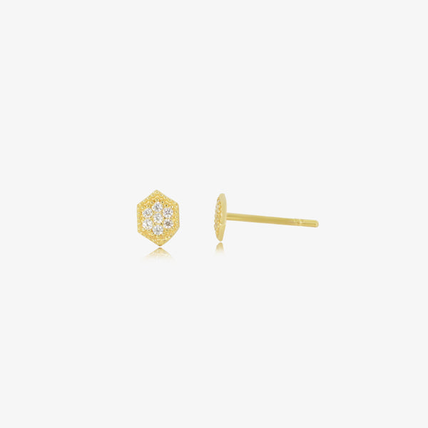 Boucle Stud cristal en Or 18K